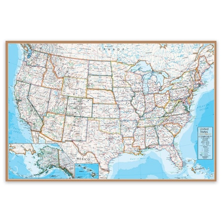 Waypoint Geographic Contemporary USA 24'' x 36'' Laminated Wall Map WG15